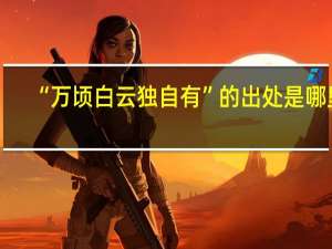 “万顷白云独自有”的出处是哪里