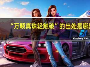 “万颗真珠轻触破”的出处是哪里