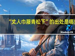 “丈人巾屦青松下”的出处是哪里