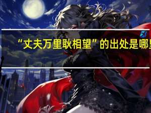 “丈夫万里耿相望”的出处是哪里