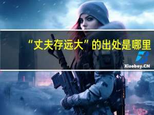 “丈夫存远大”的出处是哪里