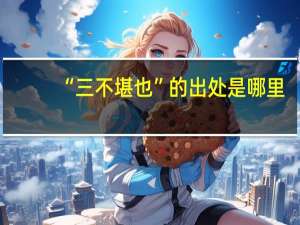 “三不堪也”的出处是哪里