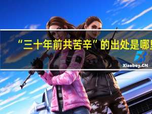 “三十年前共苦辛”的出处是哪里