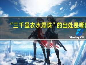 “三千虽衣水犀珠”的出处是哪里