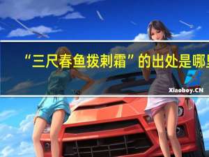 “三尺春鱼拨剌霜”的出处是哪里