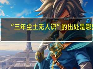 “三年尘土无人识”的出处是哪里