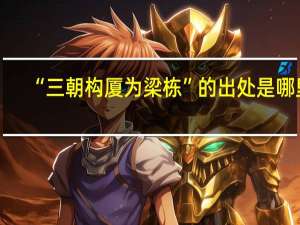 “三朝构厦为梁栋”的出处是哪里