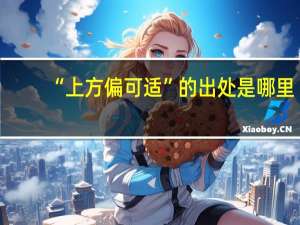 “上方偏可适”的出处是哪里