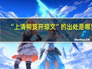 “上清祠笈开琼文”的出处是哪里