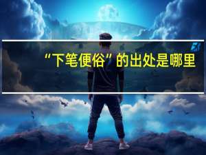“下笔便俗”的出处是哪里