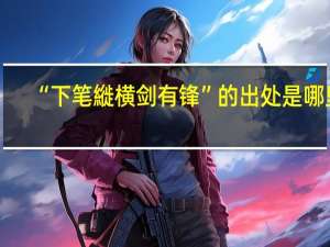 “下笔縰横剑有锋”的出处是哪里