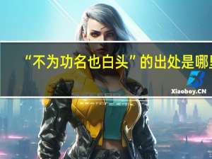 “不为功名也白头”的出处是哪里