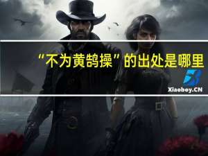 “不为黄鹄操”的出处是哪里