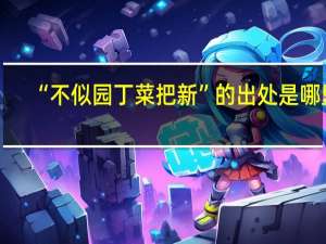 “不似园丁菜把新”的出处是哪里