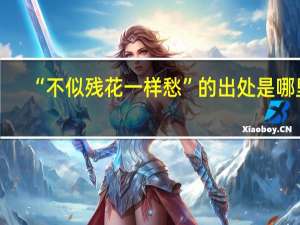 “不似残花一样愁”的出处是哪里