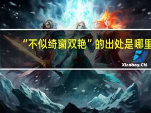 “不似绮窗双艳”的出处是哪里