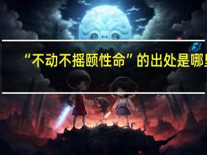 “不动不摇颐性命”的出处是哪里
