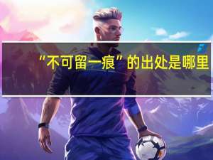 “不可留一痕”的出处是哪里
