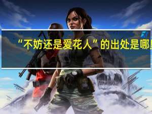 “不妨还是爱花人”的出处是哪里