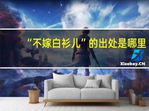 “不嫁白衫儿”的出处是哪里