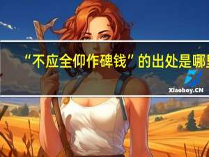 “不应全仰作碑钱”的出处是哪里
