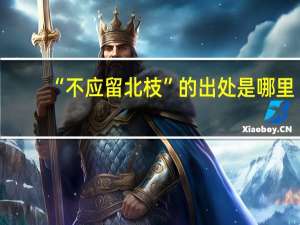 “不应留北枝”的出处是哪里