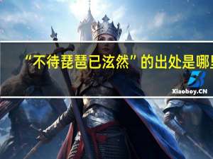 “不待琵琶已泫然”的出处是哪里
