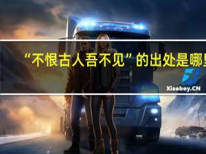 “不恨古人吾不见”的出处是哪里