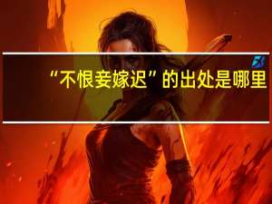 “不恨妾嫁迟”的出处是哪里