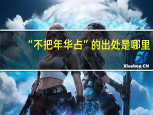 “不把年华占”的出处是哪里