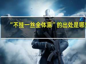 “不挂一丝全体露”的出处是哪里