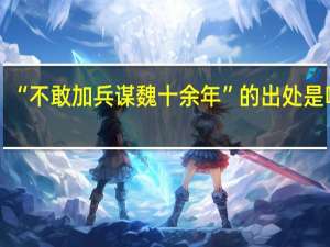 “不敢加兵谋魏十余年”的出处是哪里