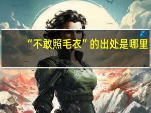 “不敢照毛衣”的出处是哪里