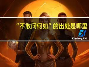 “不敢问何如”的出处是哪里