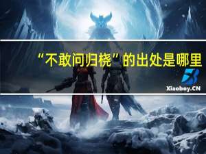 “不敢问归桡”的出处是哪里