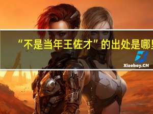 “不是当年王佐才”的出处是哪里