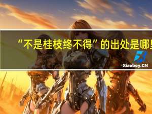 “不是桂枝终不得”的出处是哪里