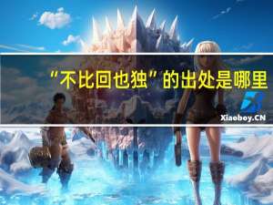 “不比回也独”的出处是哪里