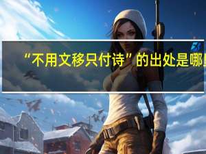 “不用文移只付诗”的出处是哪里