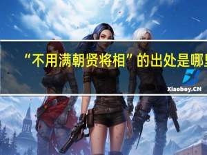 “不用满朝贤将相”的出处是哪里