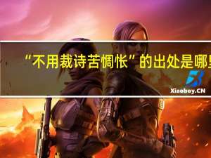 “不用裁诗苦惆怅”的出处是哪里