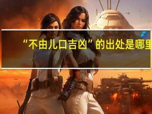 “不由儿口吉凶”的出处是哪里
