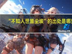 “不知人世皆尘埃”的出处是哪里