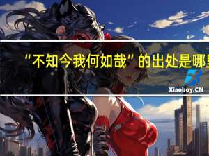 “不知今我何如哉”的出处是哪里