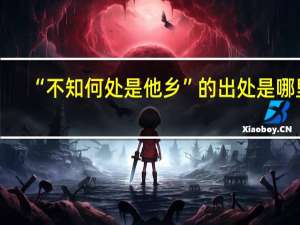 “不知何处是他乡”的出处是哪里