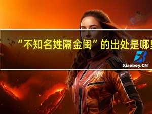 “不知名姓隔金闺”的出处是哪里