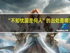 “不知忧国是何人”的出处是哪里