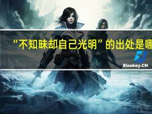 “不知昧却自己光明”的出处是哪里