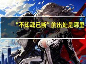 “不知魂已断”的出处是哪里