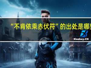 “不肯依乘赤伏符”的出处是哪里
